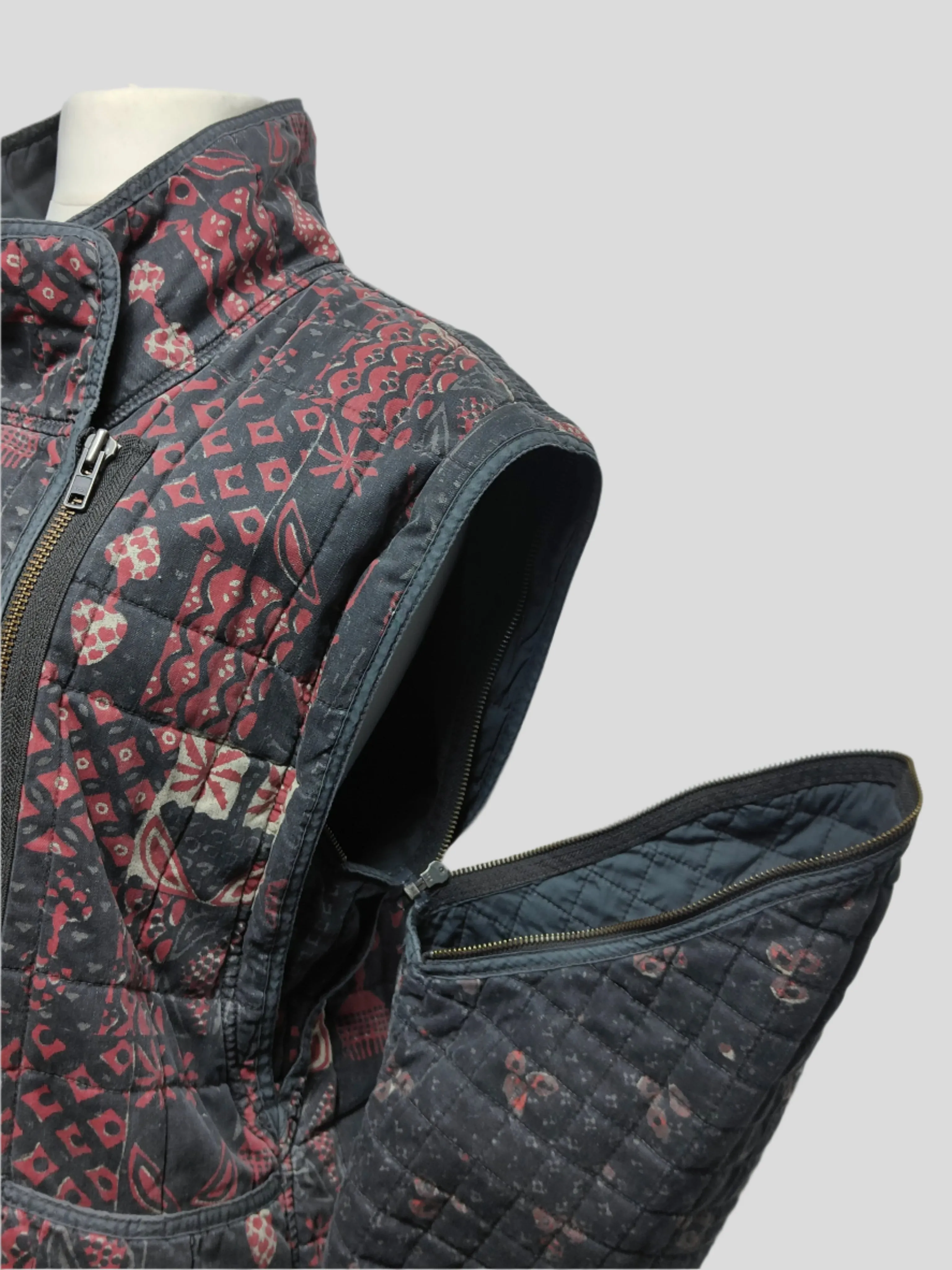 Women's Oversized Quilted Jenny Moto Jacket/Gilet Combo